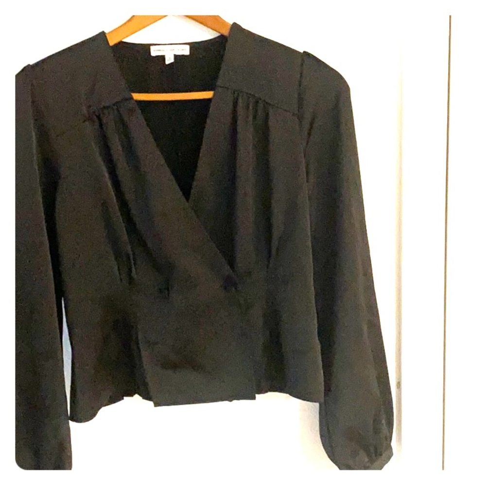 Express low cut button front shirt